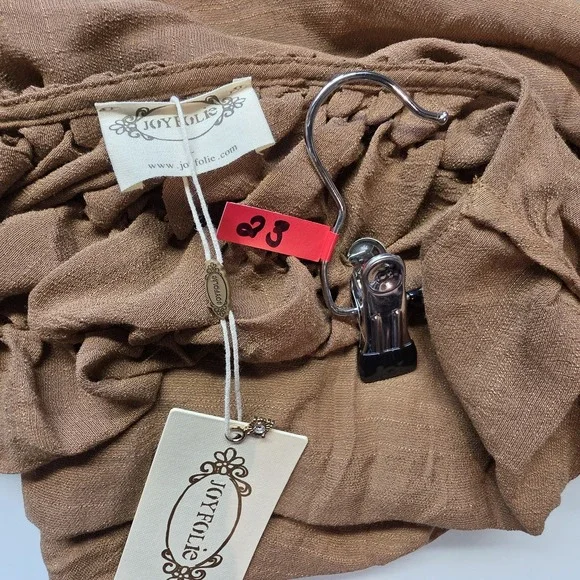 NWT Brandy Joy Joyfolie Camel Brown Flowy Prairie Kimono Duster Lg Cardigan - Picture 11 of 11